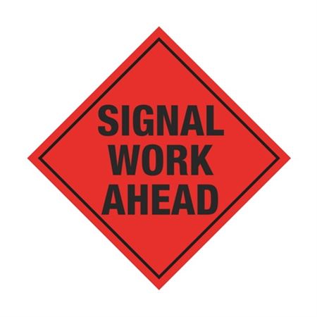 Signal Work Ahead Roll-Up Sign